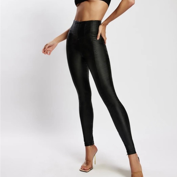 Black leather skinny pants - Picture 3 of 3